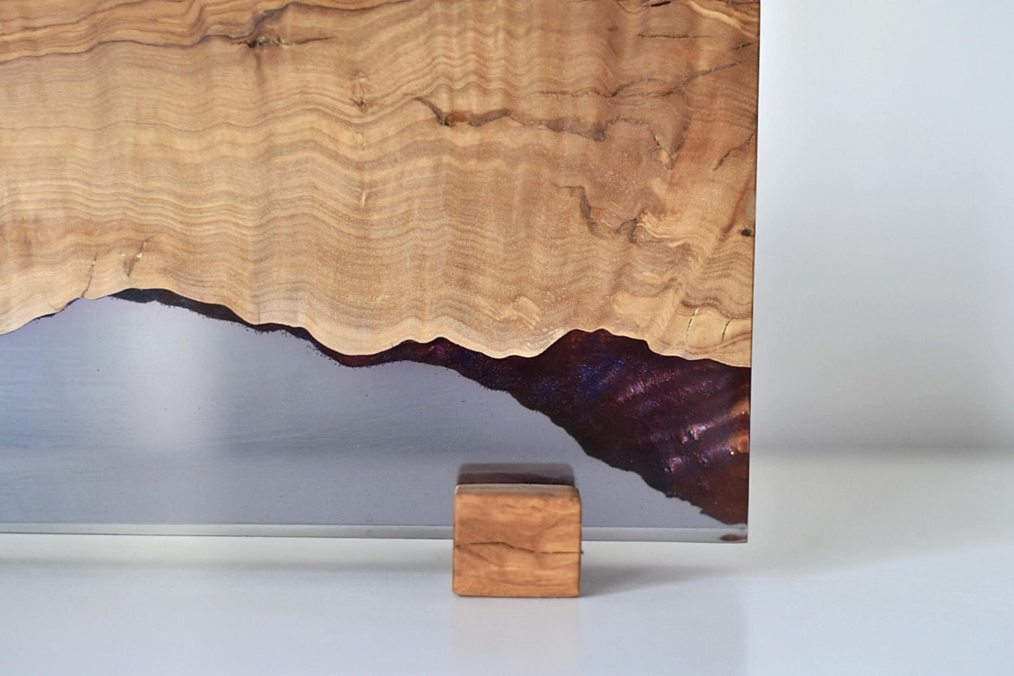 Wooden Dried Flowers Vase, Olive Wood & Epoxy Resin Dried Flower Pot, Bud Vase, Neutral Boho Decor, New Home Gifts, Unique Housewarming Gift