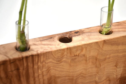 Wooden Dried Flowers Vase, Olive Wood & Epoxy Resin Dried Flower Pot, Bud Vase, Neutral Boho Decor, New Home Gifts, Unique Housewarming Gift