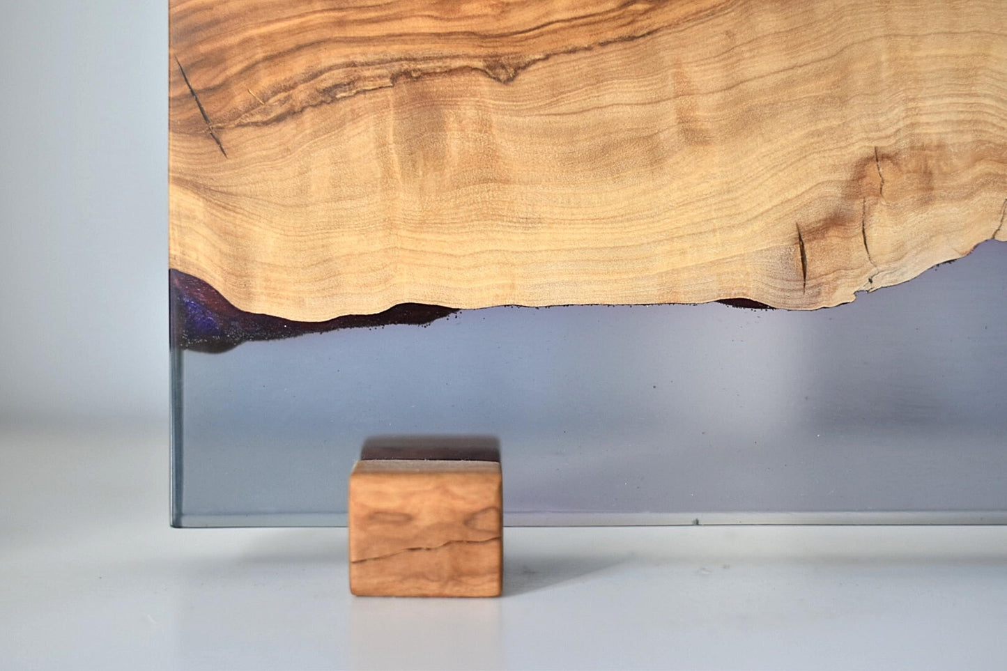 Wooden Dried Flowers Vase, Olive Wood & Epoxy Resin Dried Flower Pot, Bud Vase, Neutral Boho Decor, New Home Gifts, Unique Housewarming Gift