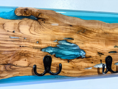 Textura de madera de olivo con resina epoxy